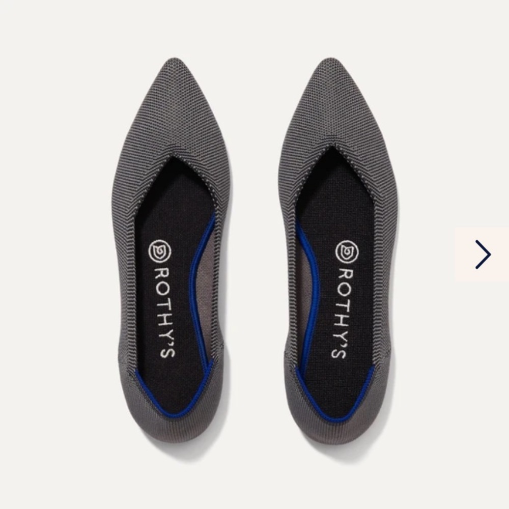 Rothy’s Pointed Ballet Flats for sale. Only worn once! Size 12